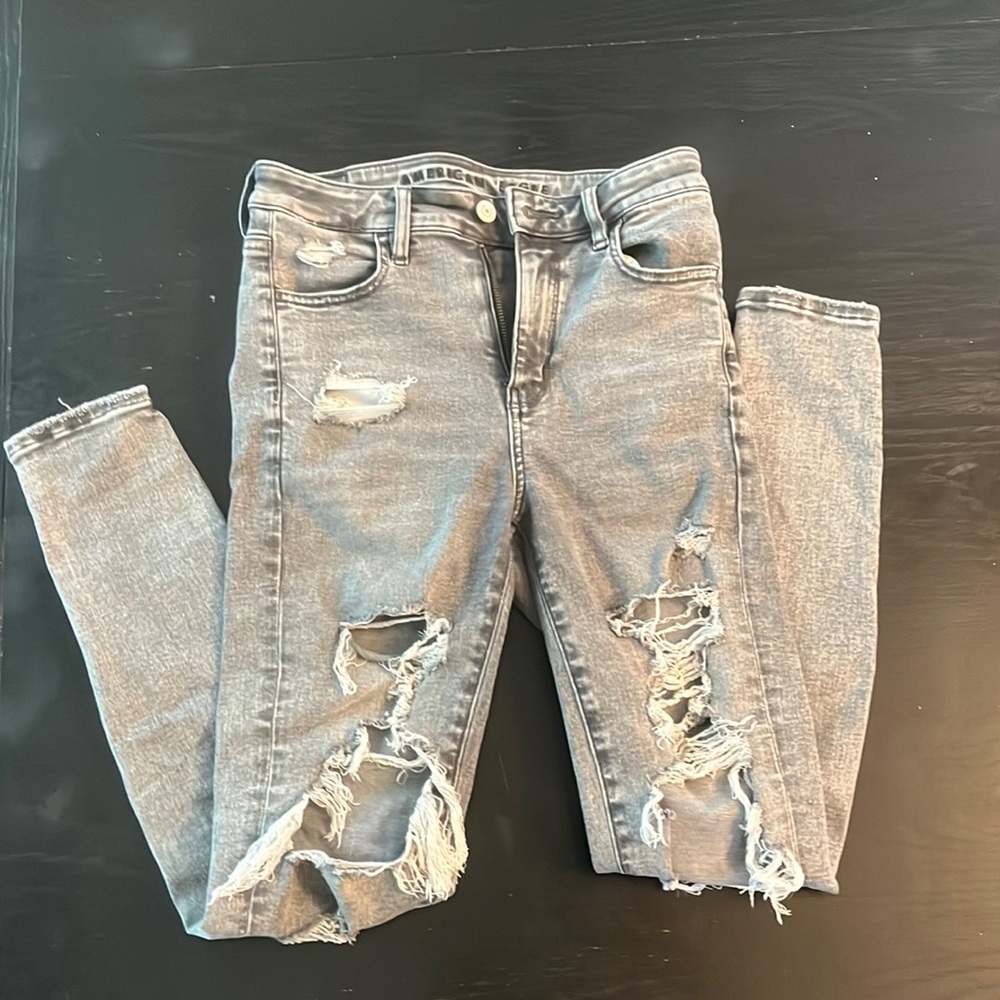 American Eagle Ne(X)t level stretch ripped jeans